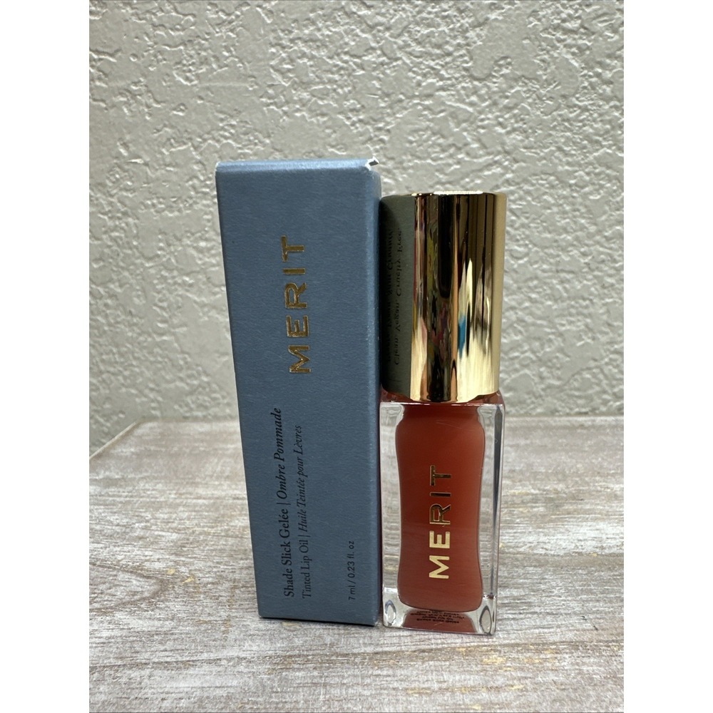 $10 🌙 MERIT Shade Tinted Lip Gel'ee - JETE FULL SIZE 0.23 oz NEW